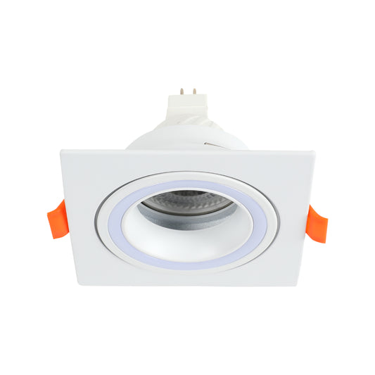 LOW UGR FIXED ALUMINIUM DOWNLIGHT IP20 GU5.3 1 WAY SQUARE (TEKLED)