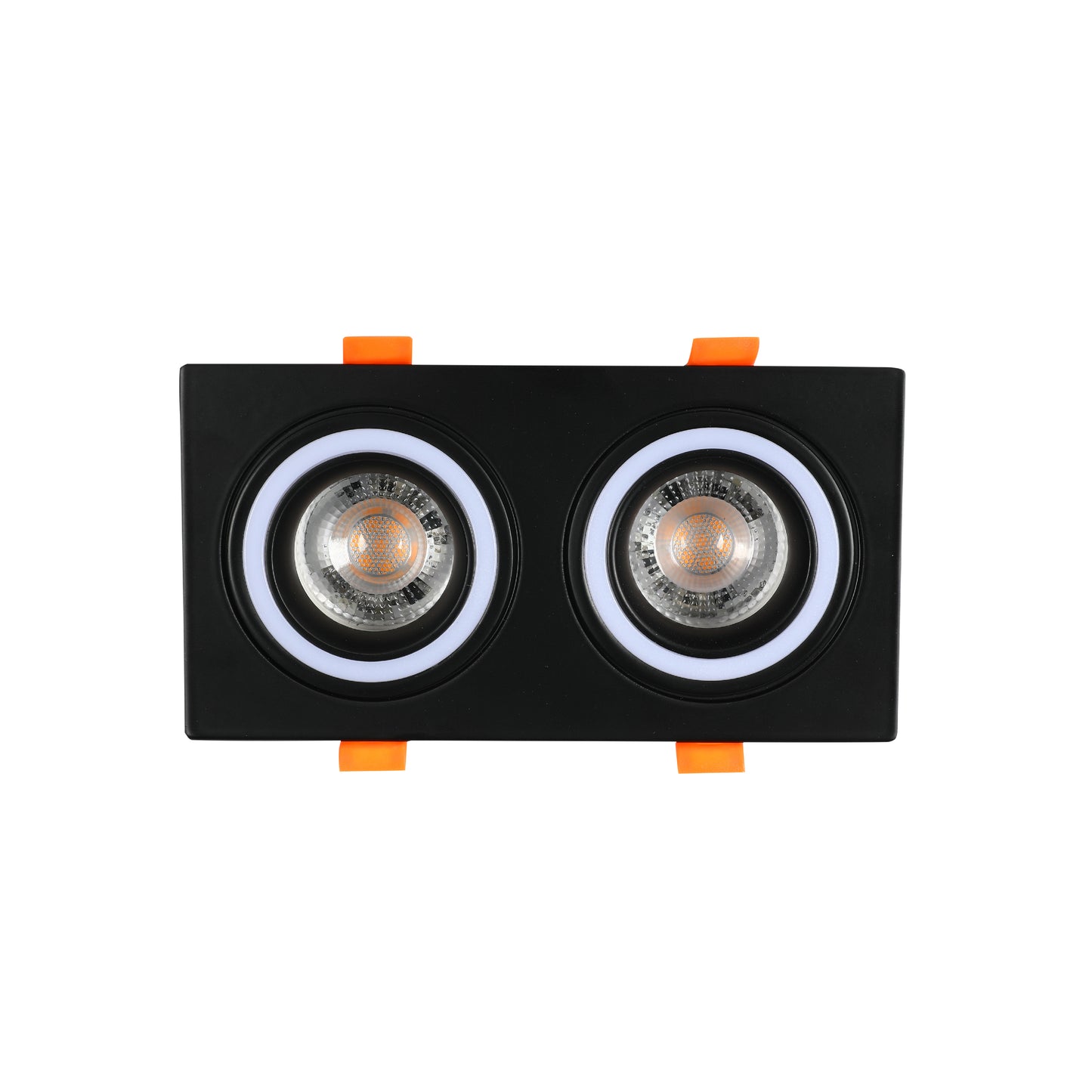LOW UGR FIXED ALUMINIUM DOWNLIGHT IP20 GU5.3 2 WAY BLACK SQUARE (TEKLED)