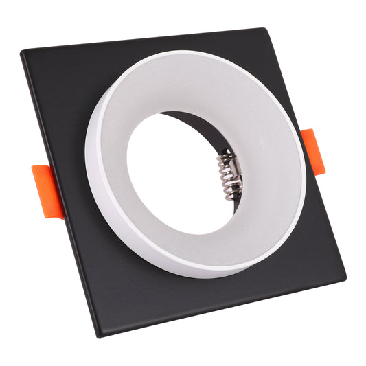 GU5.3 DOWNLIGHT SQUARE BLACK AND WHITE 1 WAY (TEKLED)