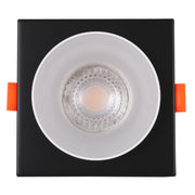 GU5.3 DOWNLIGHT SQUARE BLACK AND WHITE 1 WAY (TEKLED)