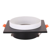 GU5.3 DOWNLIGHT SQUARE BLACK AND WHITE 1 WAY (TEKLED)