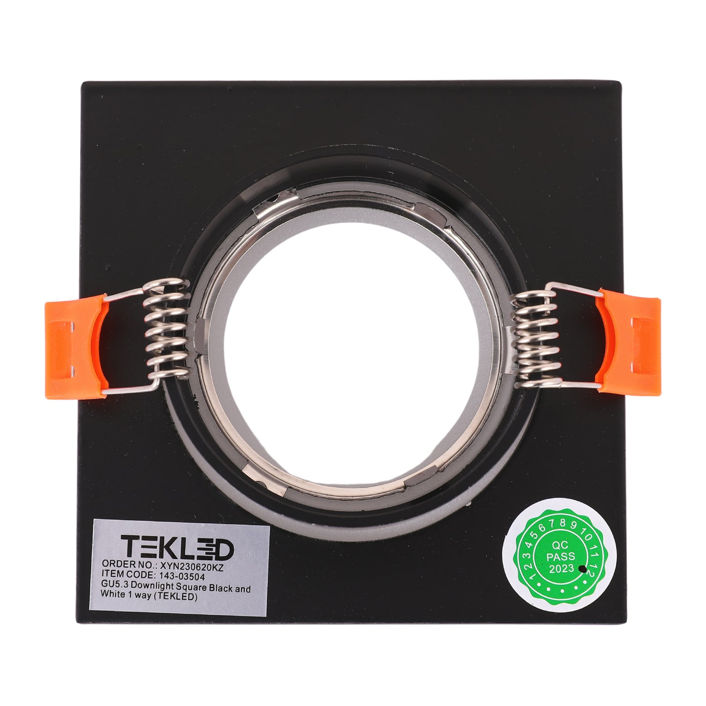 GU5.3 DOWNLIGHT SQUARE BLACK AND WHITE 1 WAY (TEKLED)
