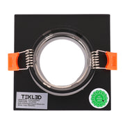 GU5.3 DOWNLIGHT SQUARE BLACK AND WHITE 1 WAY (TEKLED)