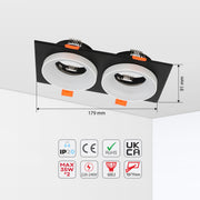 GU5.3 Downlight Square Black and White 2 way (TEKLED)