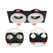 GU5.3 Downlight Square Black and White 2 way (TEKLED)
