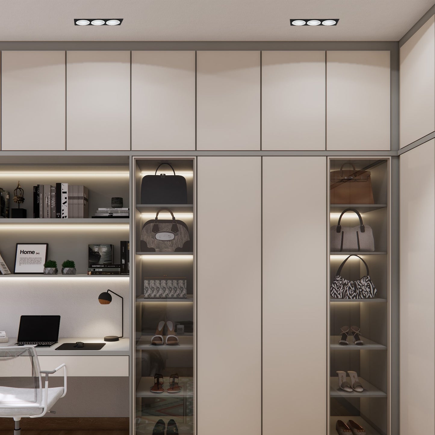 GU5.3 DOWNLIGHT SQUARE BLACK AND WHITE 3 WAY (TEKLED)