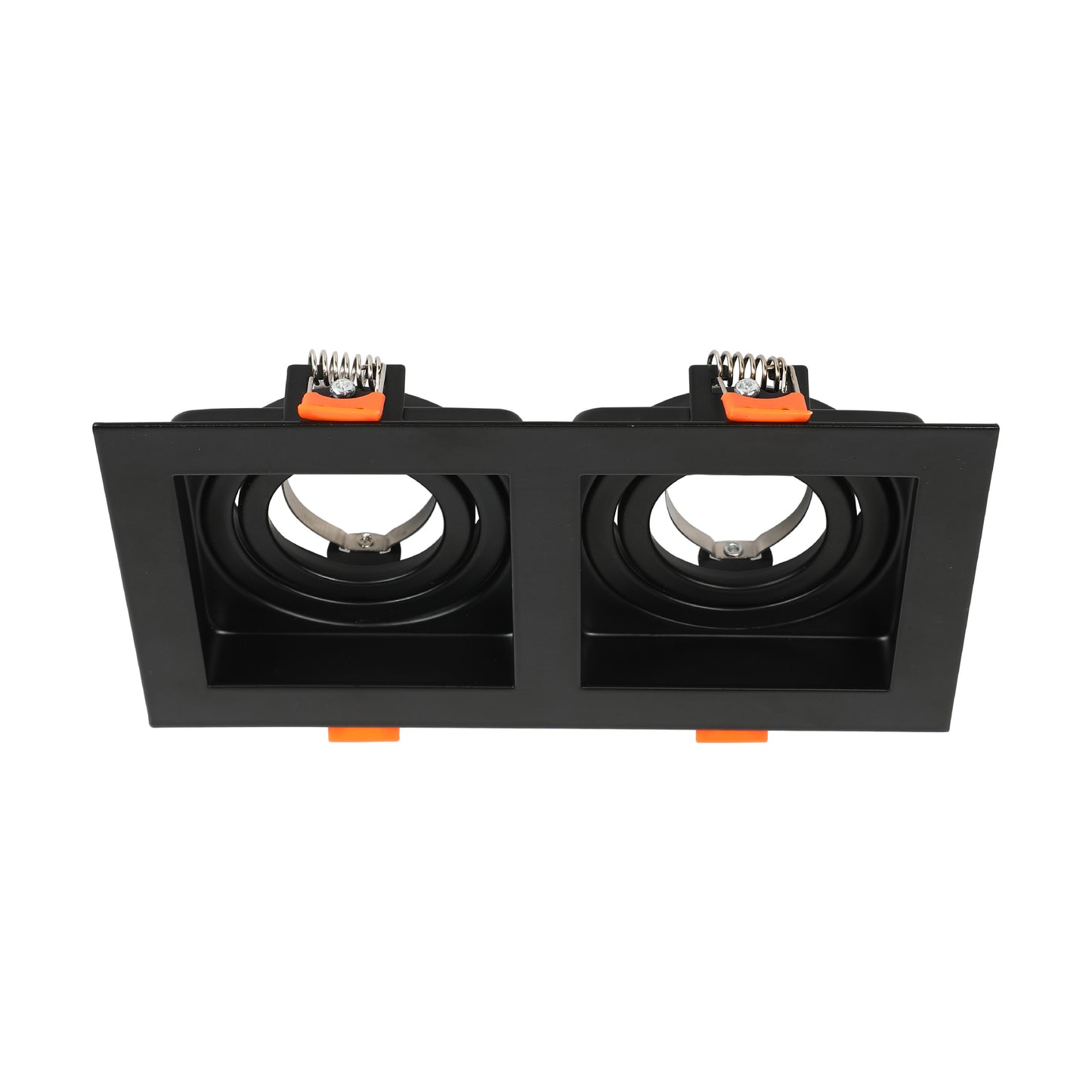 GRILLE RECTANGLE RECESSED TILT DOWNLIGHT GU5.3 BLACK 2 WAY (TEKLED)