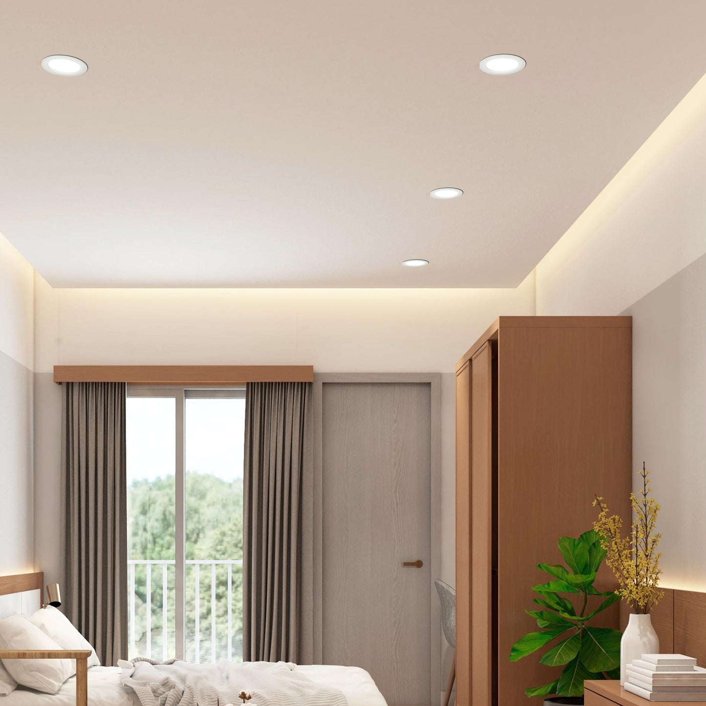 FIXED ALUMINIUM DOWNLIGHT GU5.3 WHITE IP20 (TEKLED)