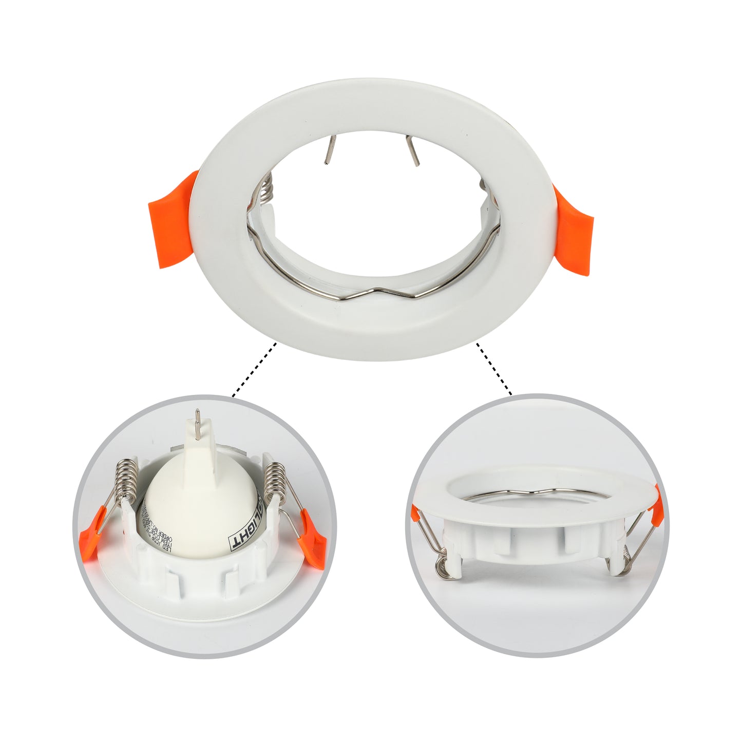 FIXED ALUMINIUM DOWNLIGHT GU5.3 WHITE IP20 (TEKLED)