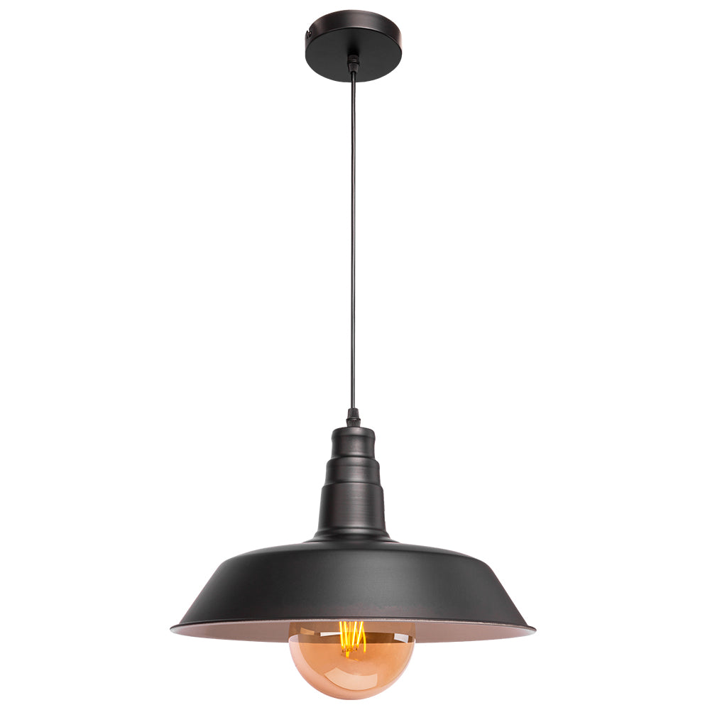 Step Industrial Caged Metal Ceiling Pendant Light E27 Fitting