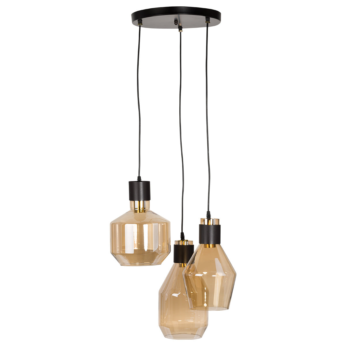 Pendant 8055-3P 3xE27 40W AMBER GLASS (ASYA AVIZE)