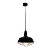Step Industrial Caged Metal Ceiling Pendant Light E27 Fitting