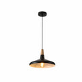 Capo Funnel Cone Flat Nordic Wood Top Designer Metal Pendant Ceiling Light E27