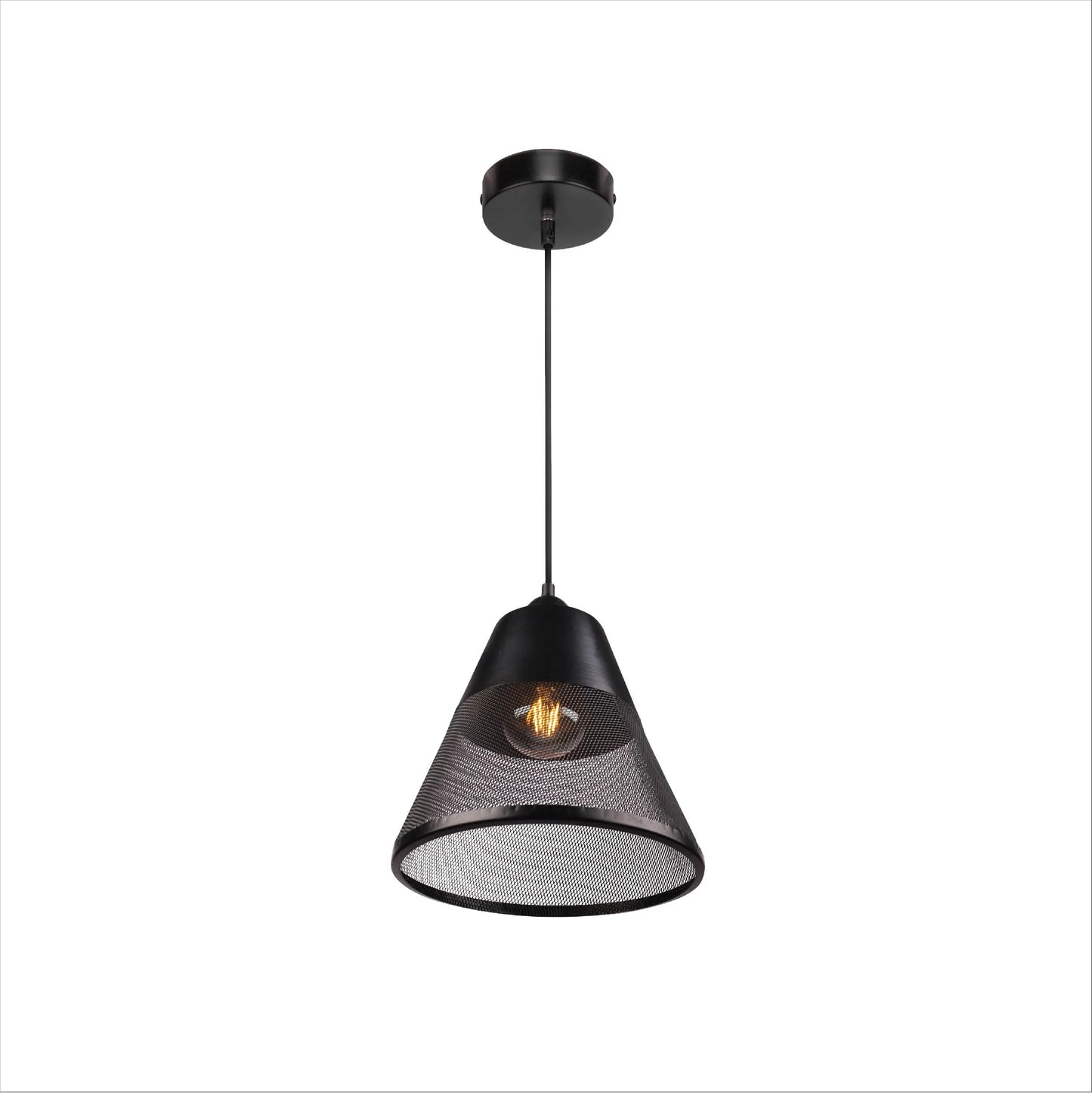 Shuttlecock Mesh Basket Metal Funnel Pendant Ceiling Light