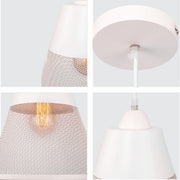 Shuttlecock Mesh Basket Metal Funnel Pendant Ceiling Light