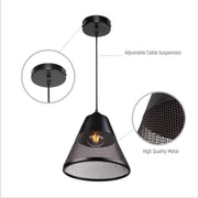 Shuttlecock Mesh Basket Metal Funnel Pendant Ceiling Light