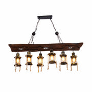 Crescent or Board Wood Cylinder Glass Shaded Rustic Farmhouse Nautical Marine Sailor Kitchen Island Pendant Ceiling Light E27