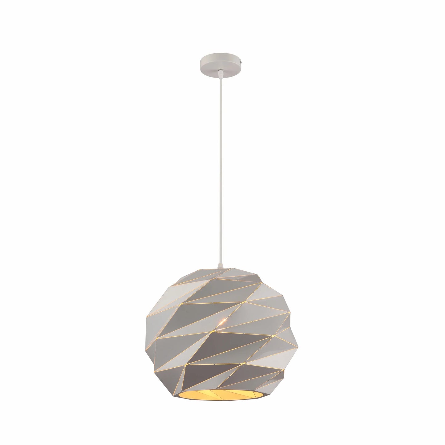Origami Metal Laser Cut Globe Pendant Ceiling Light E27 Fitting