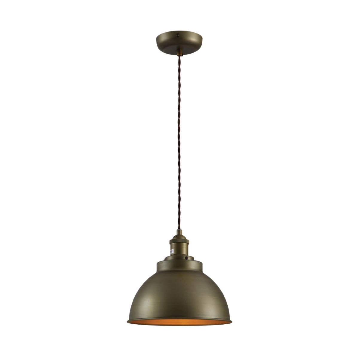 Main image of Brooklyn Vintage Metal Dome Pendant Light Pewter Copper  Bronze E27  | TEKLED 150-18205