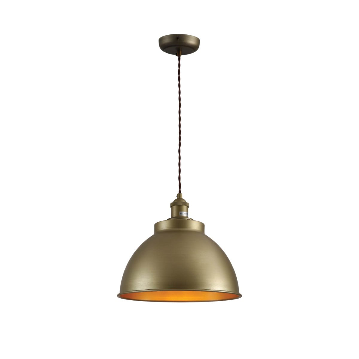 Main image of Brooklyn Vintage Metal Dome Pendant Light Pewter Copper  Bronze E27  | TEKLED 150-18207