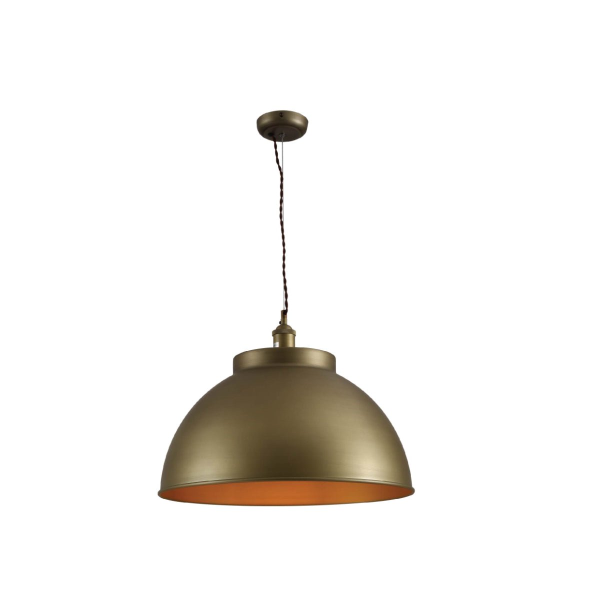 Main image of Brooklyn Vintage Metal Dome Pendant Light Pewter Copper  Bronze E27  | TEKLED 150-18211