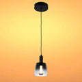 Cross-Hatch Textured Glass Pendant Light - E27 Fitting, 110mm Diameter