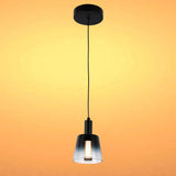 Cross-Hatch Textured Glass Pendant Light - E27 Fitting, 110mm Diameter