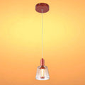 Cross-Hatch Textured Glass Pendant Light - E27 Fitting, 110mm Diameter