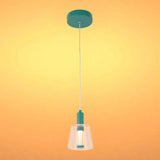 Cross-Hatch Textured Glass Pendant Light - E27 Fitting, 110mm Diameter