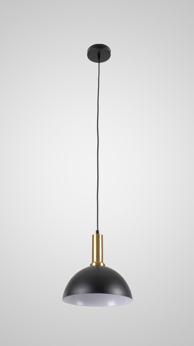 PENDANT LAMP MMD24064B-1 BLACK+BRASS 1XE27 (TEKLED)