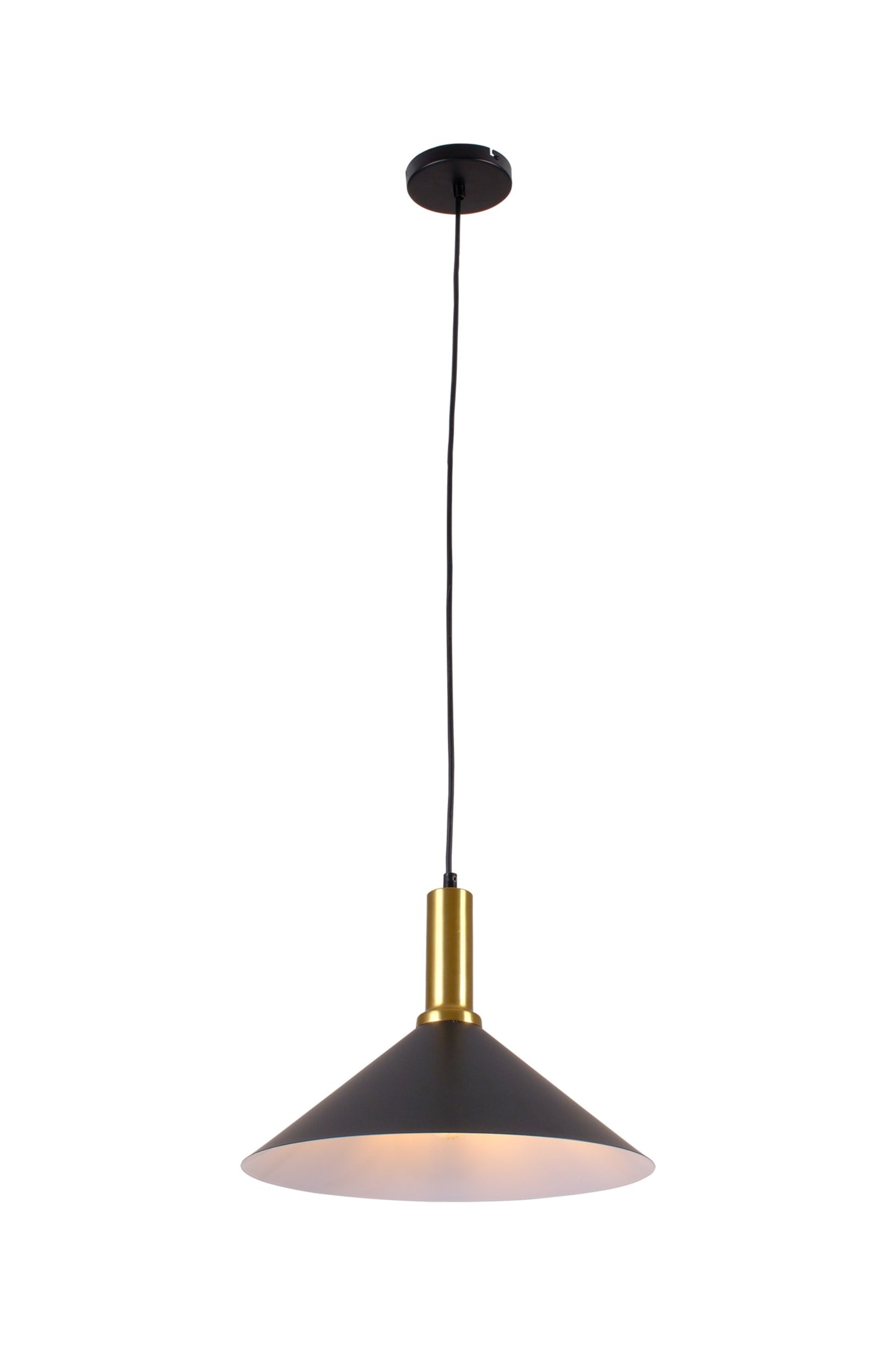 PENDANT LAMP MMD24064A-1S BLACK+BRASS 1XE27 (TEKLED)