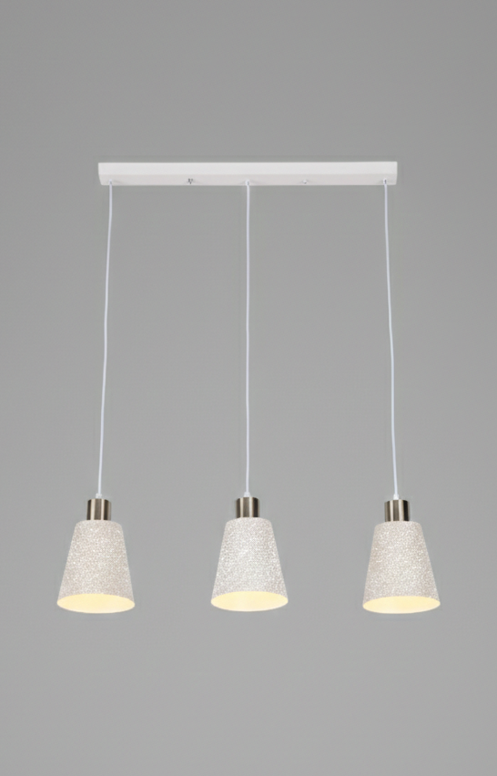 PENDANT LAMP WHITE+ANTIQUE BRONZE J367 E27X3 (TEKLED)