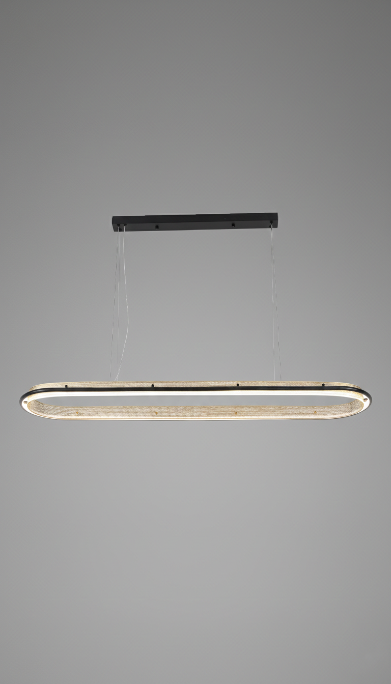 LED PENDANT LAMP BLACK+GOLD H081B L1200XW260 32W 3000K (TEKLED)