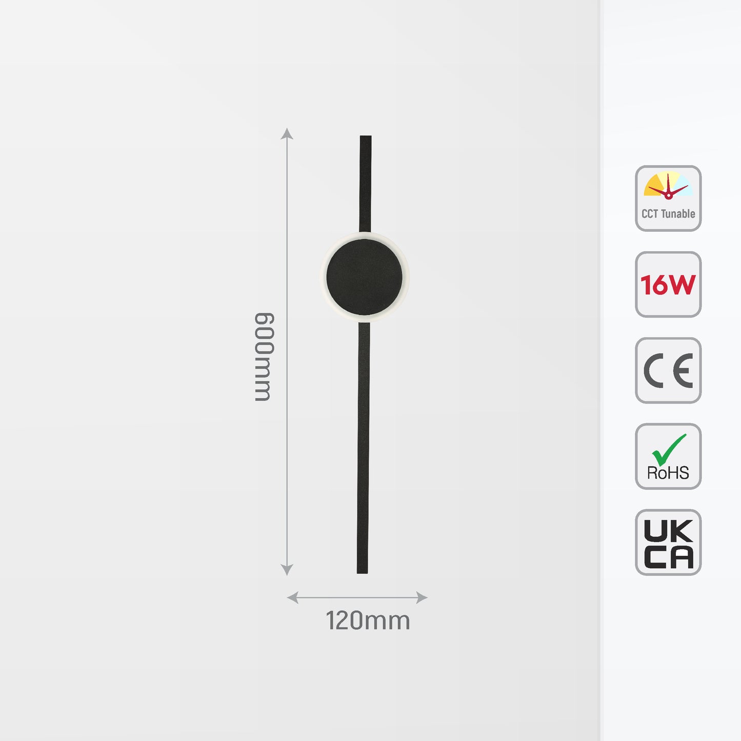 WALL LAMP GALACTIC ROD INTERSECT AMBIENT LED WALL LIGHT BLACK 3COLOR (TEKLED)