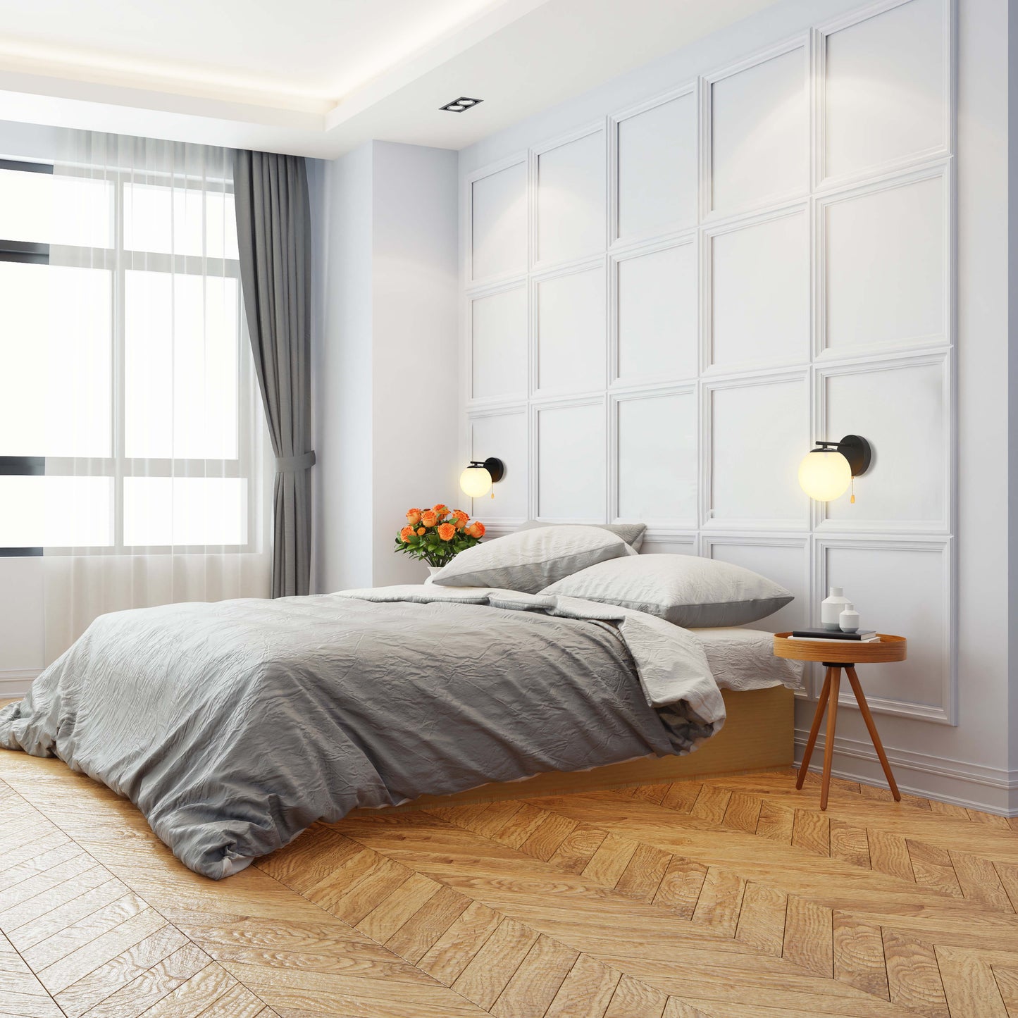 Wall Lamp 52030 1xE27 OPAL+ BLACK (TEKAVIZE)