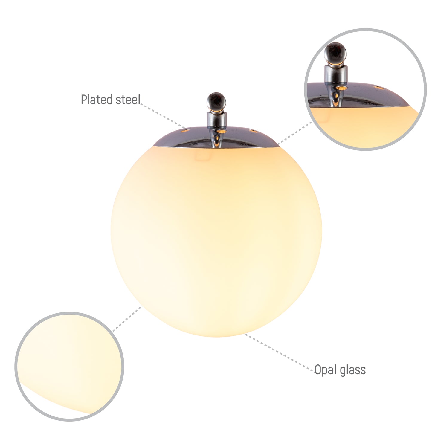 Opal Globe Glass Bronze L Shape Metal Wall Light E27 Fitting