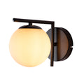 Opal Globe Glass Bronze L Shape Metal Wall Light E27 Fitting