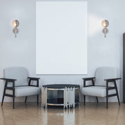 Minimal Striped Reeded Clear-Opal Globe Wall Light