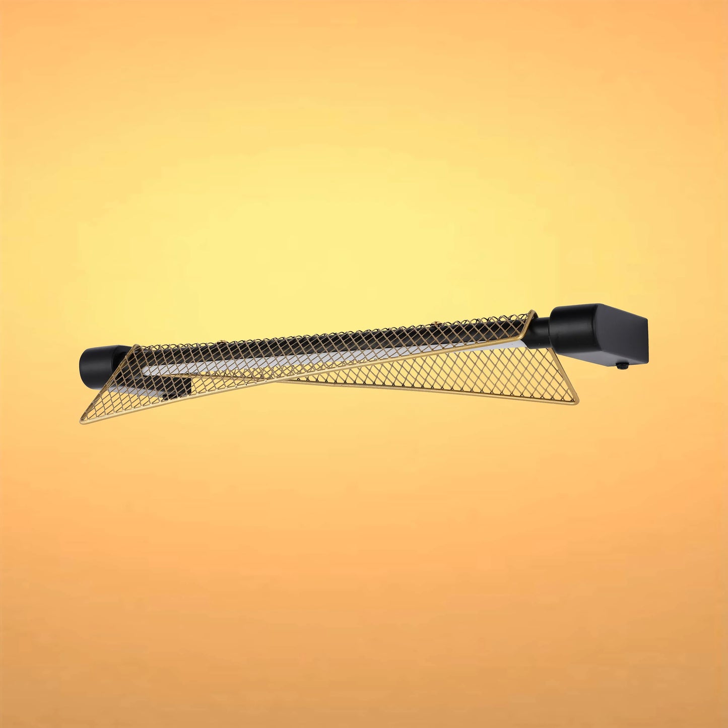 Gold Crisscross Wall Light – 390mm Width, Integrated 4.5W LED, 3000K Warm White
