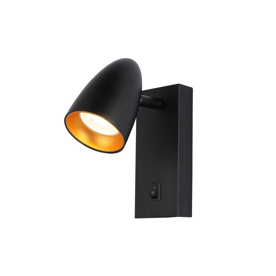 WALL LAMP M02 ALU GU10 SAND BK+GD (TEKLED)