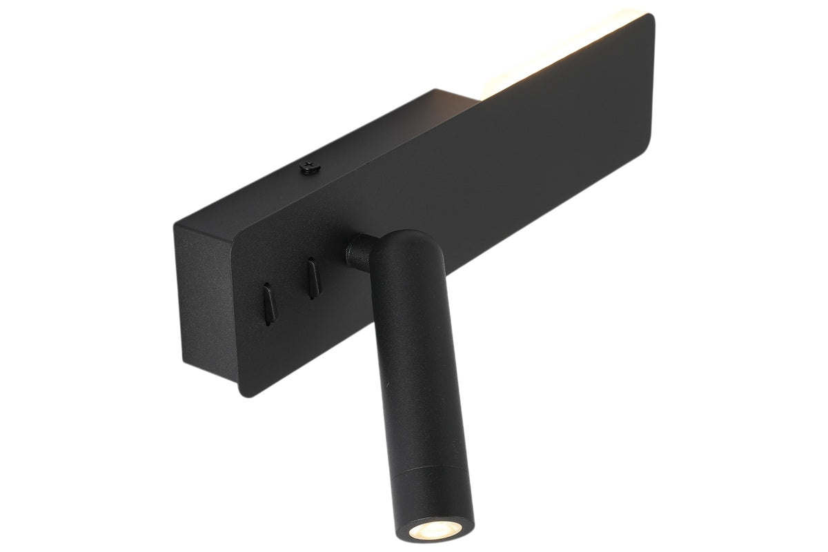 LED Wall Lamp B03 Black 3+5W 3000K (TEKLED)