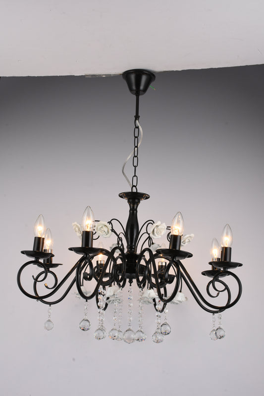 Chandelier MD96409 BLACK CHROME E14 60W(AS-AV)