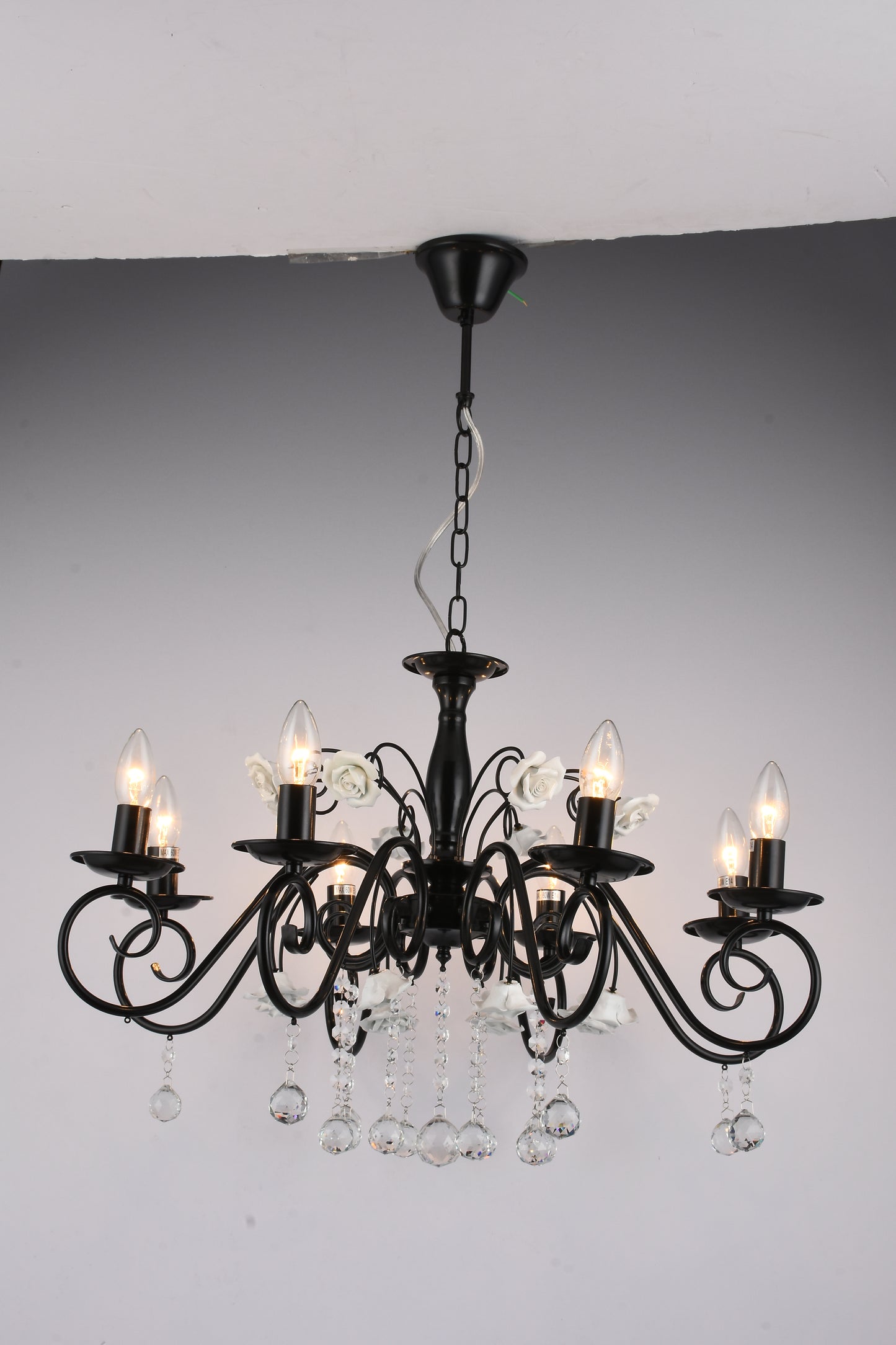 Chandelier MD96409 BLACK CHROME E14 60W(AS-AV)