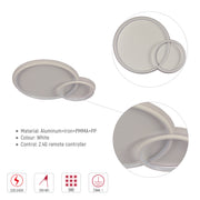 Dual-Ring LED Ceiling Light, CCT Tunable Dimmable with Remote, Flush Mount