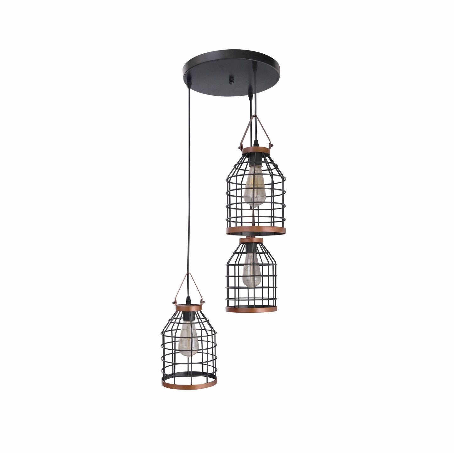 Chandelier 9068-3 3*E27 BLACK (TEKAVIZE)