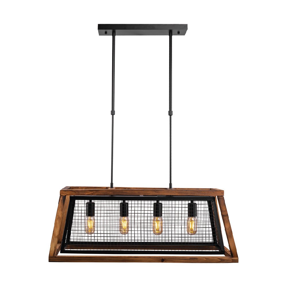 Chandelier 8671-4 4*E27 BK METAL (TEKAVIZE)