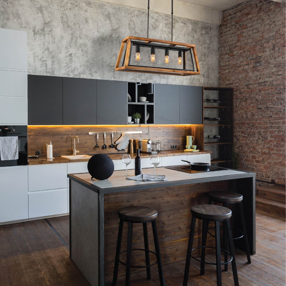 Chandelier 8671-4 4*E27 BK METAL (TEKAVIZE)