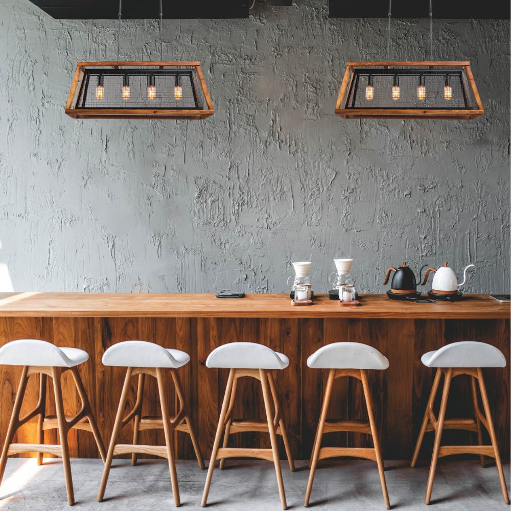 Chandelier 8671-4 4*E27 BK METAL (TEKAVIZE)