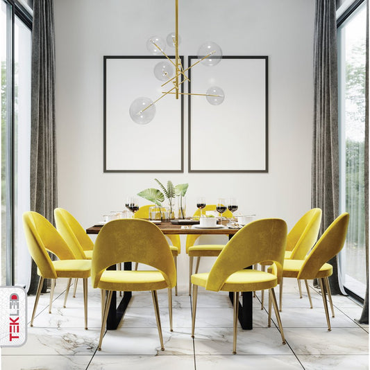 Nordic Sputnik Metal Clear Glass Globe Modern Chandelier Ceiling Light 6xG4
