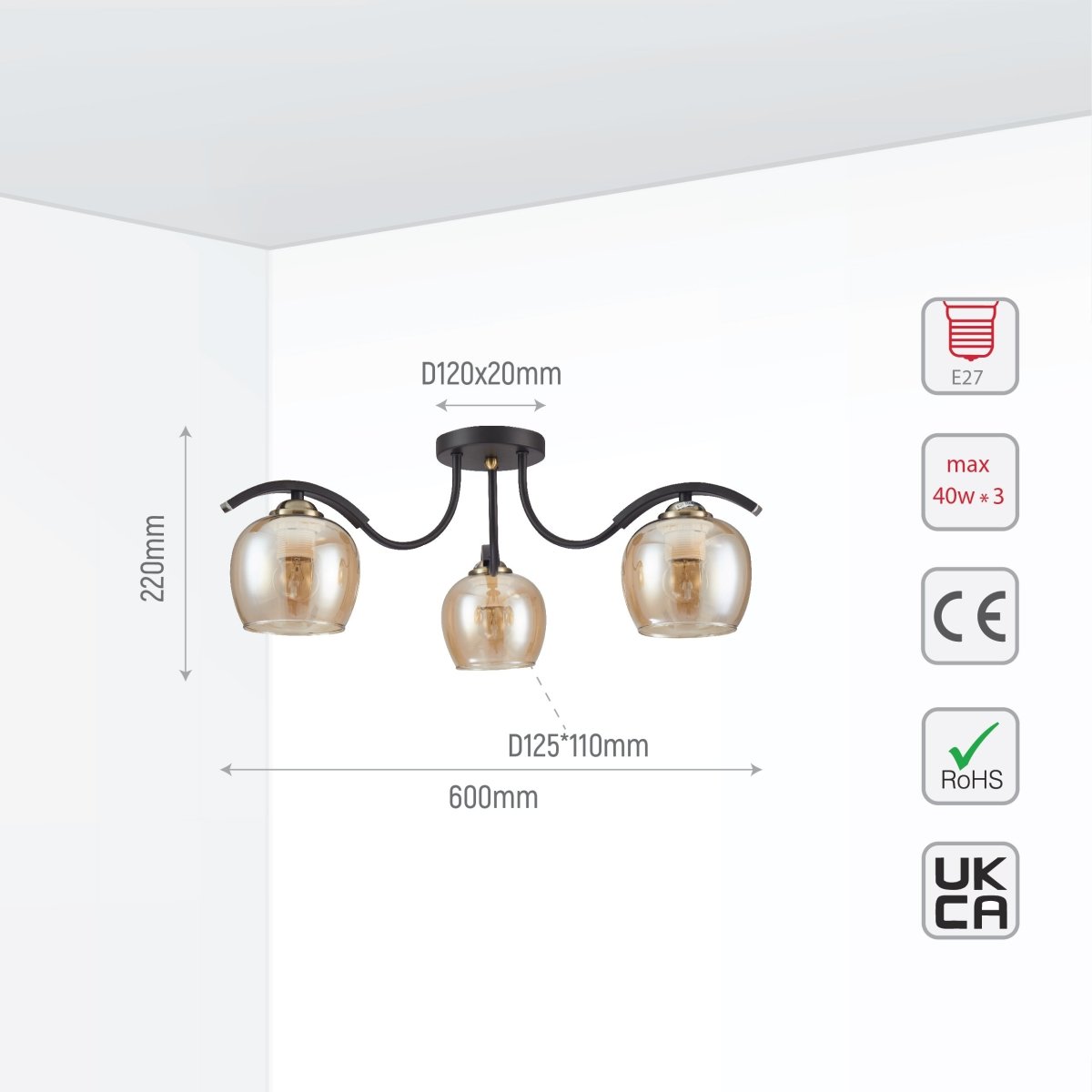 Chandelier 2448 E27 (TEKAVIZE)